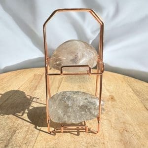 Alternative view of Metalen edelsteen houder - 2 verdiepingen - Rosé goud