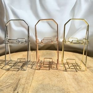 Metalen edelsteen houder - 2 verdiepingen - Zilver