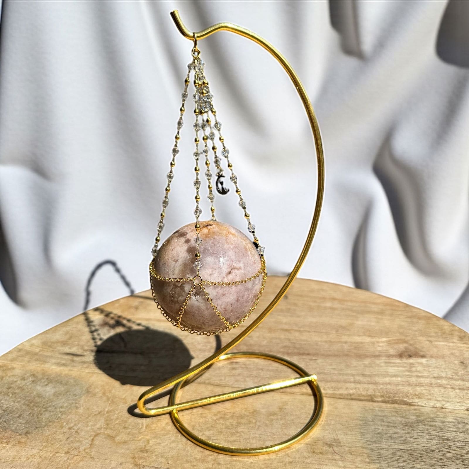 Metalen bolhouder - 1 bol hanger - Goud - Afbeelding 2