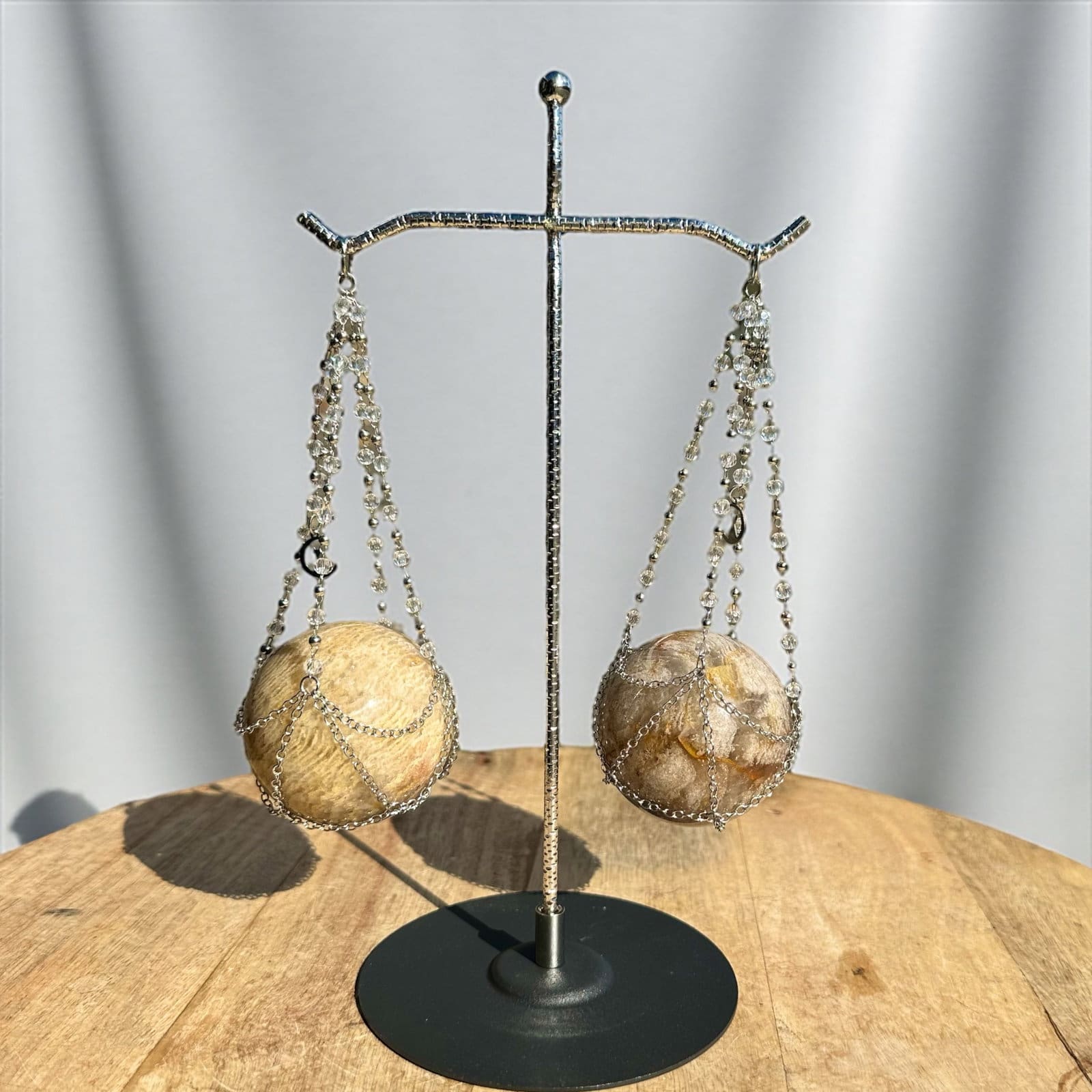 Metalen bolhouder - weegschaal - Zilver - Afbeelding 2