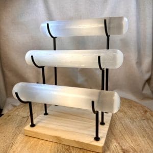 Armbanden display - Zwart - 3 lagen - Satijnspaat