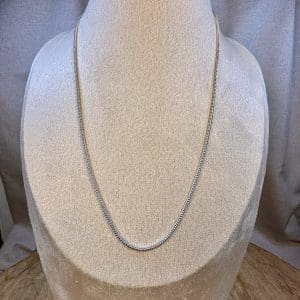 Zilveren snakeskin collier - 45 cm