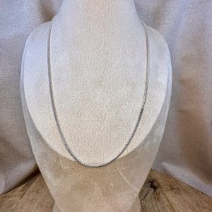 Zilveren snakeskin collier - 50 cm