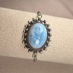 Larimar zilveren armband met haakslot