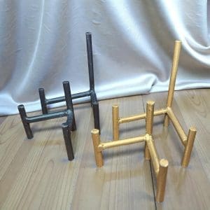 Zwart gekleurde edelstenen houder - maat M