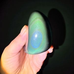 Regenboog obsidiaan handsteen - 1