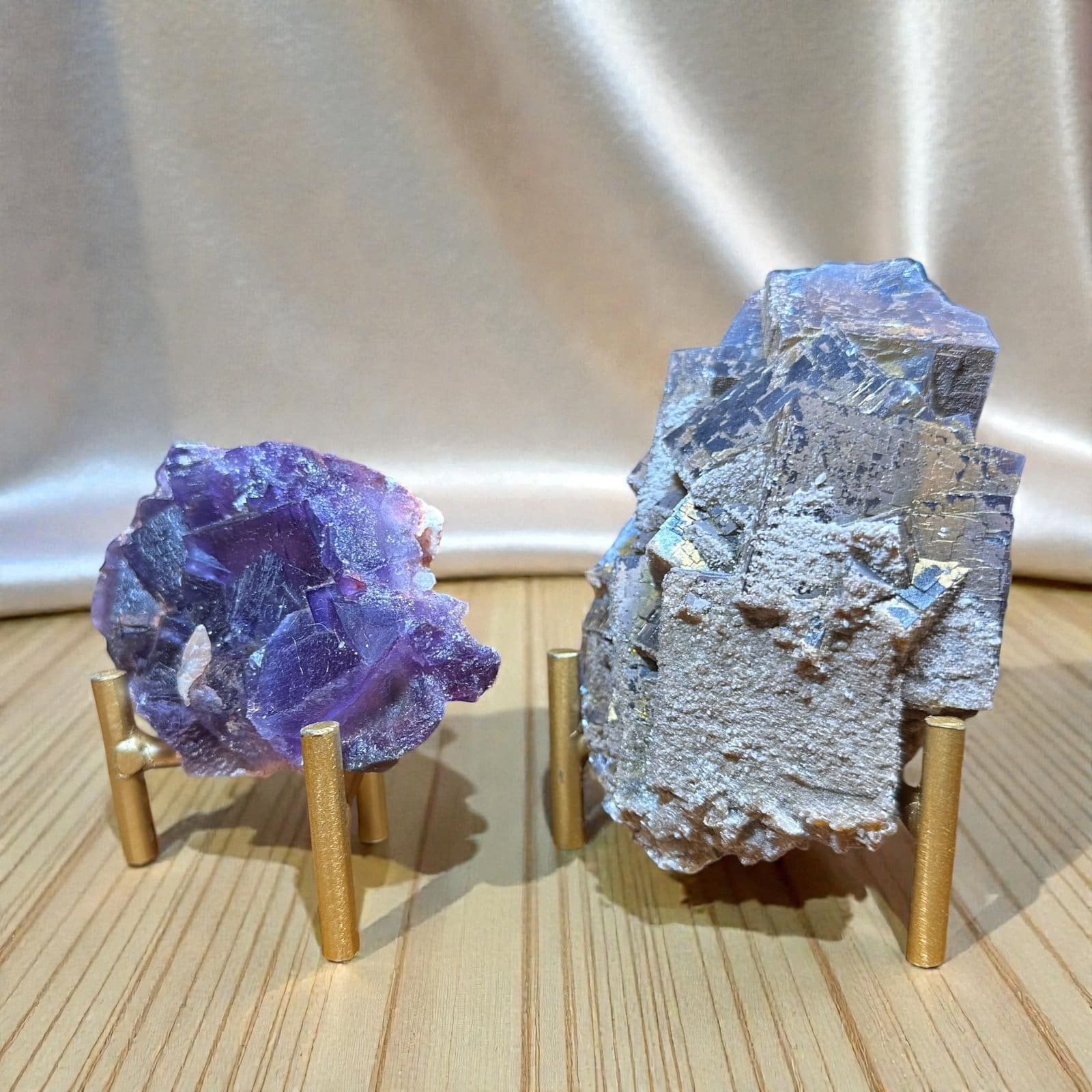 Goudkleurige edelstenen houder - maat M - Afbeelding 2