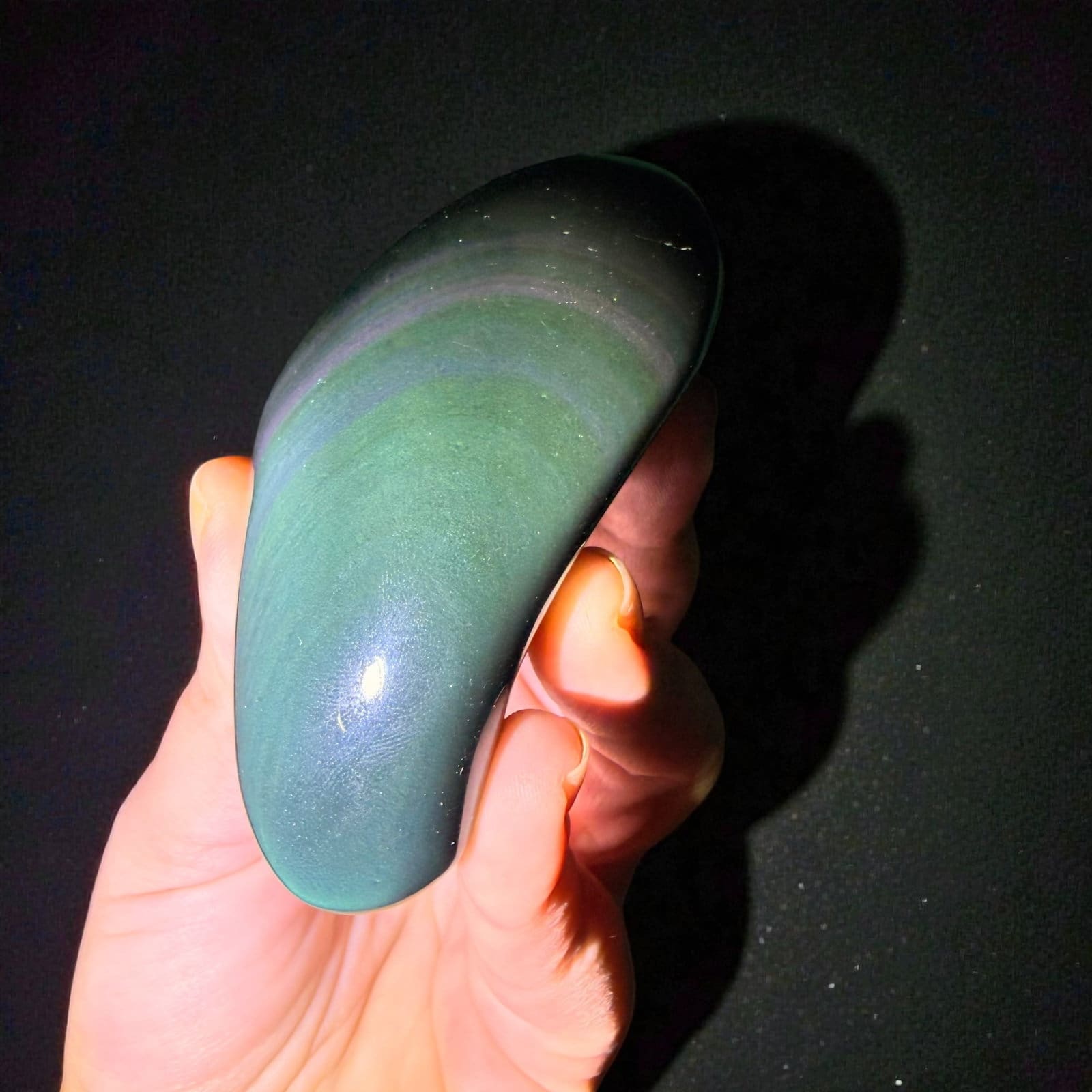 Regenboog obsidiaan handsteen - 1 - Afbeelding 2