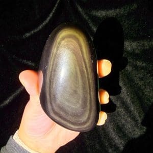 Regenboog obsidiaan handsteen - 3