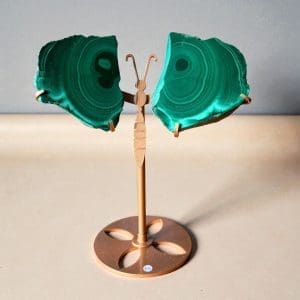STATEMENT PIECE! Malachiet vlinder op stand