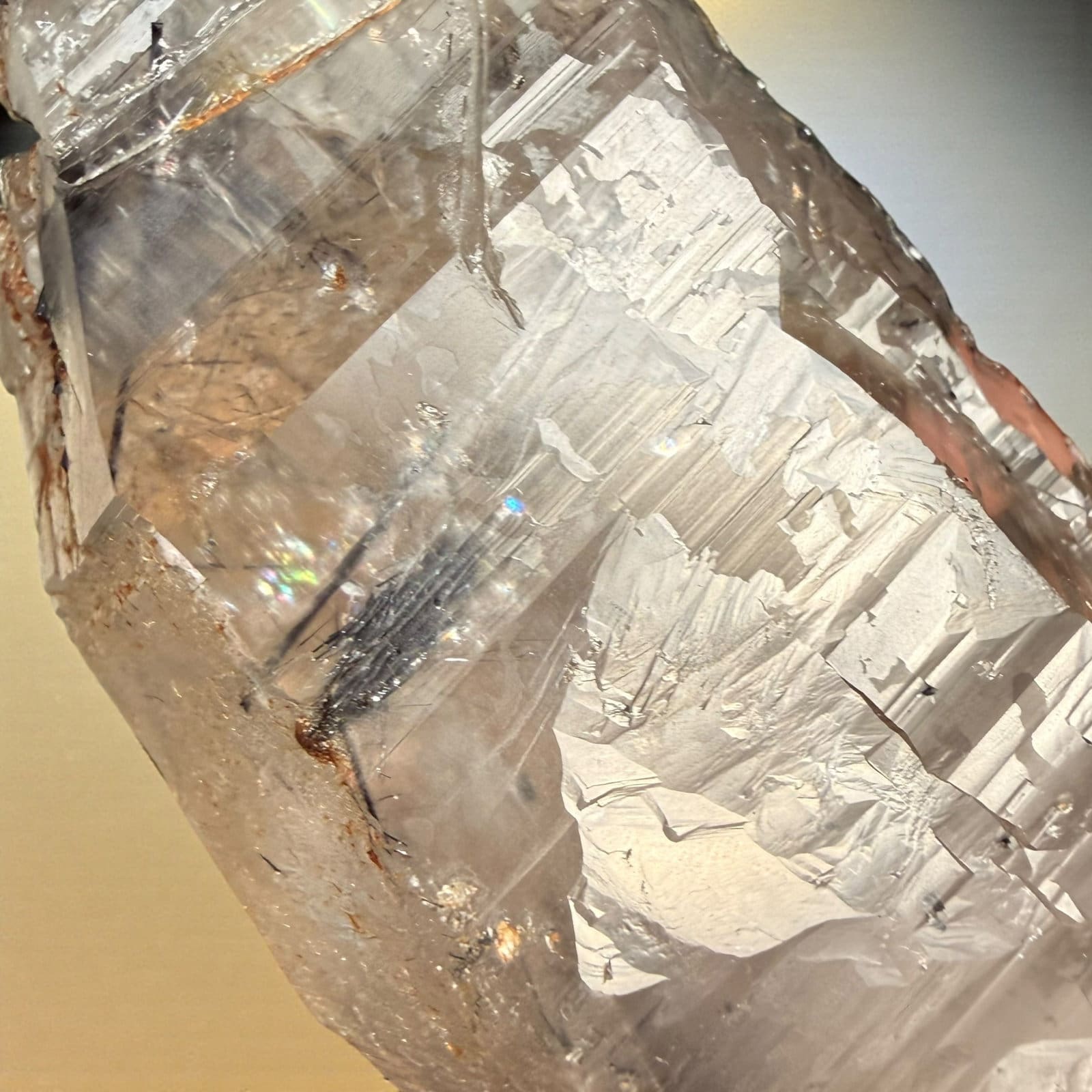 STATEMENT PIECE! Zwarte toermalijnkwarts / rookkwarts dubbeleinder - Afbeelding 4