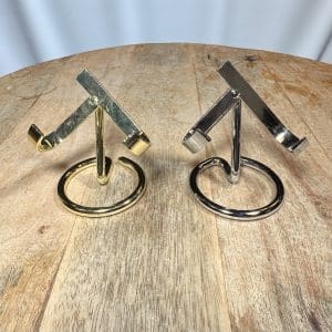 Zilveren hart/slab houder - S