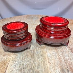 Roterende houten bol houder - M