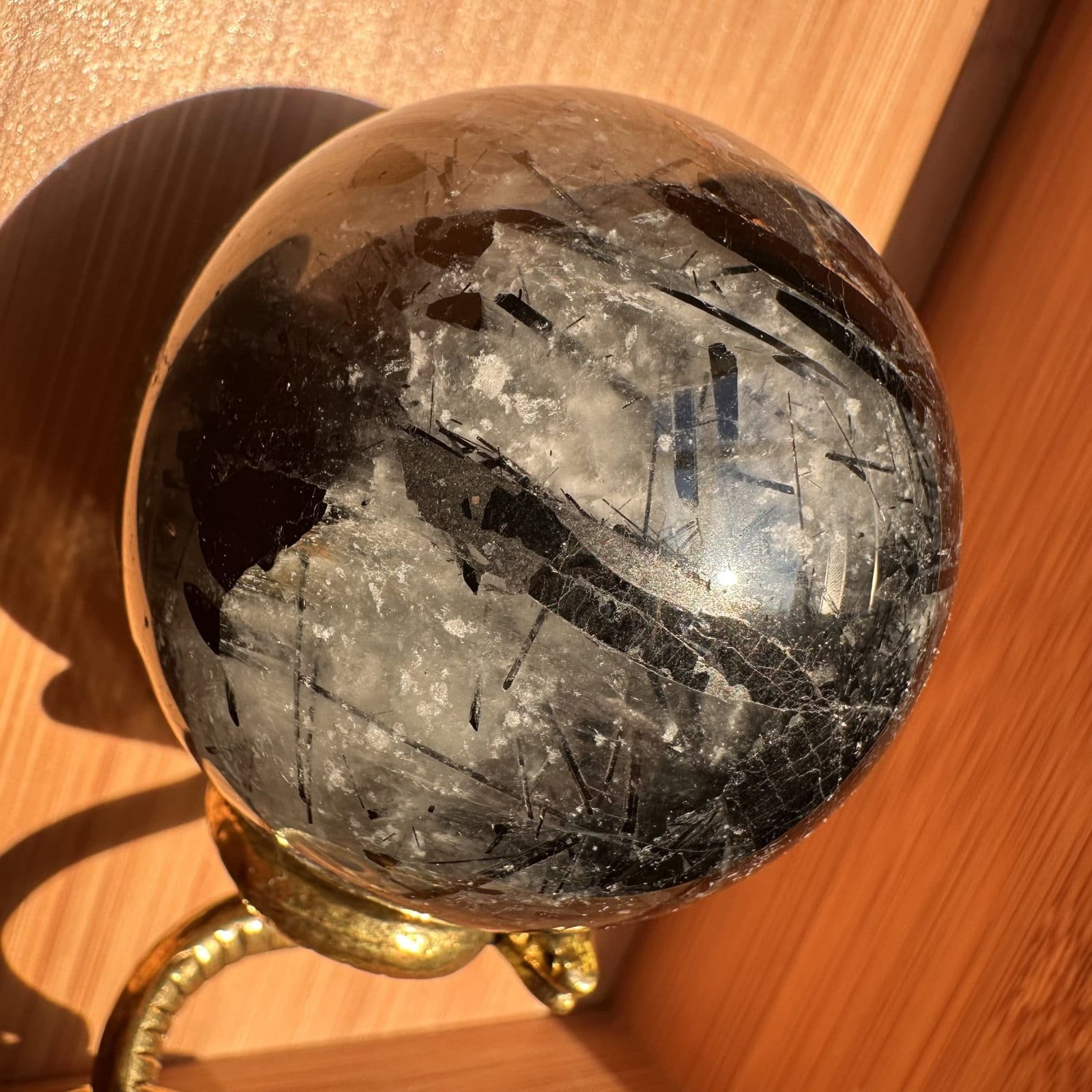 Toermalijnkwarts bol - 12 - Afbeelding 2