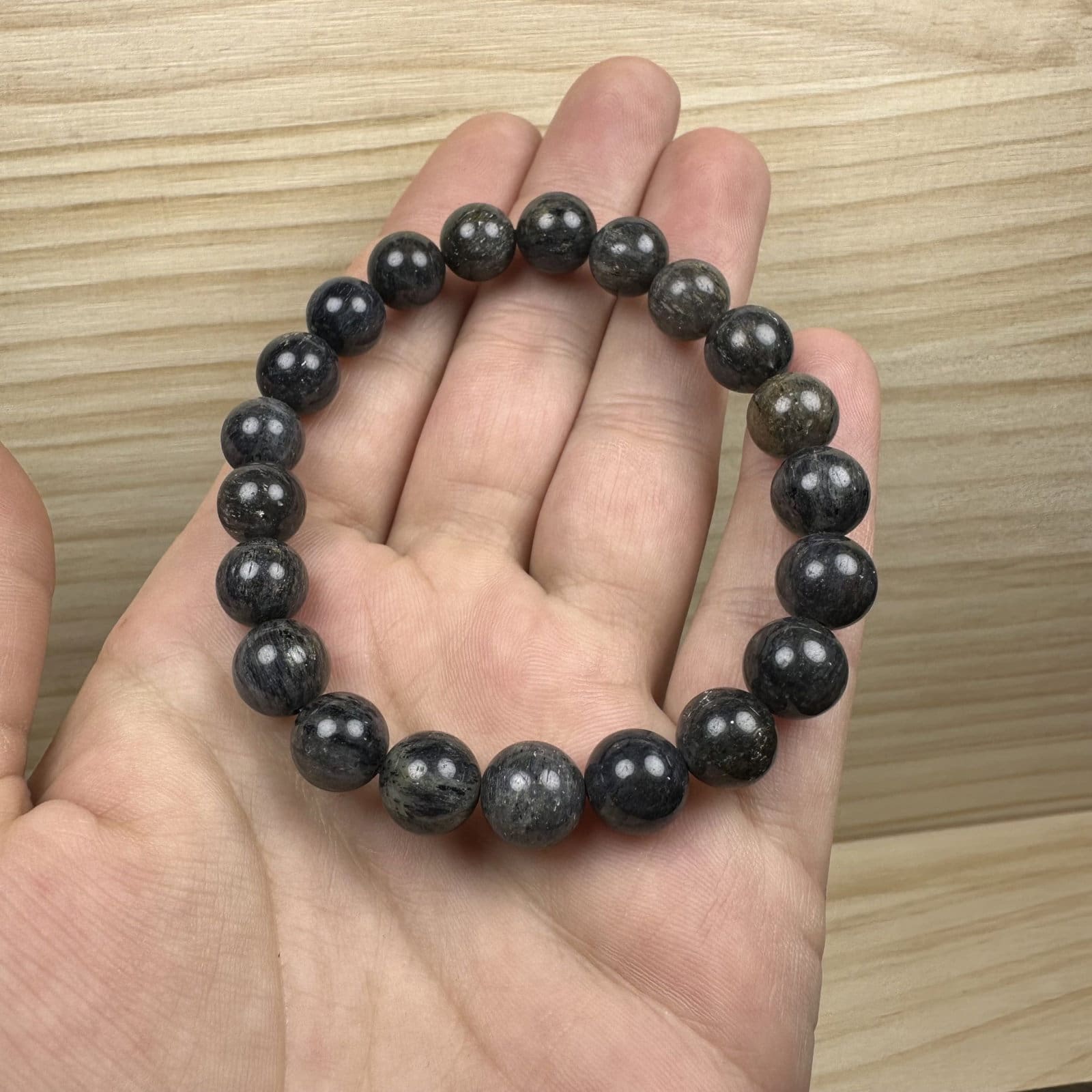 Kyaniet Kogelarmband 8mm - random pick - 3