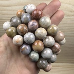 Alternative view of Fossielkoraal kogelarmband 20mm - Random pick - 13