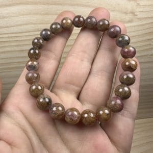 Rhodoniet kogelarmband 8mm - Random pick - 16