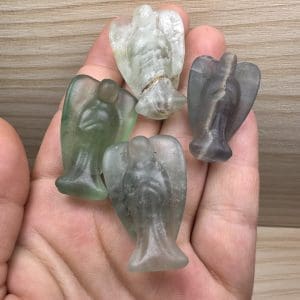 Alternative view of Groene fluoriet carving - Engeltje - Random pick