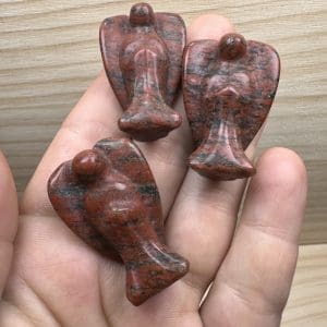 Alternative view of Rode Jaspis carving - Engeltje - Random pick