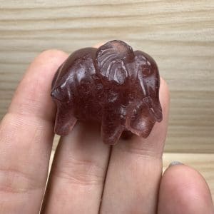 Aardbeienkwarts carving - Olifantje - Random pick