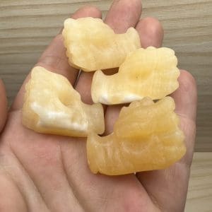 Alternative view of Gele Calciet carving - Draakje - Random pick