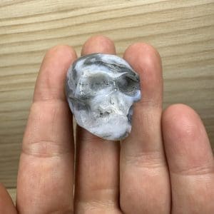 Mos agaat carving - Skull - Random pick