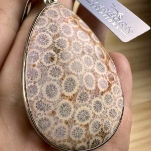 Alternative view of Starborn zilveren hanger - Fossiel koraal