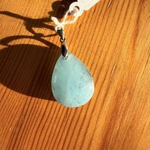 925 zilveren hanger - Afganistan Aquamarijn - 12