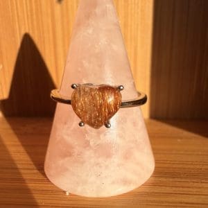 925 sterling zilveren ring – 26 - Rode Rutielkwarts