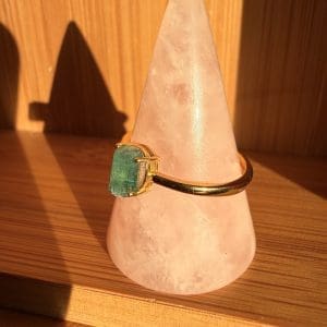 Alternative view of Goldplated 925 zilveren ring – 93 - Indigo Toermalijn