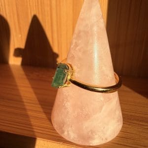 Alternative view of Goldplated 925 zilveren ring – 94 - Indigo Toermalijn