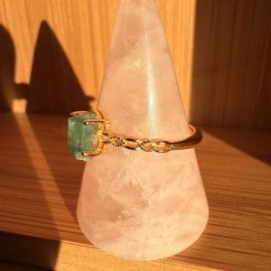 Alternative view of Goldplated 925 zilveren ring – 97 - Indigo Toermalijn