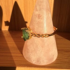 Alternative view of Goldplated 925 zilveren ring – 99 - Indigo Toermalijn