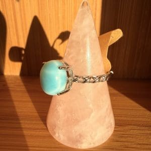 Alternative view of 925 sterling zilveren ring – 101 - Larimar