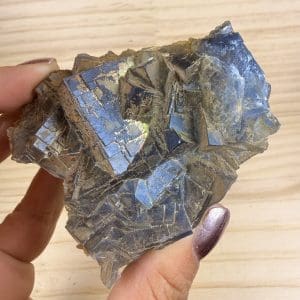 Gele Baluchistan regenboog fluoriet cluster - 38