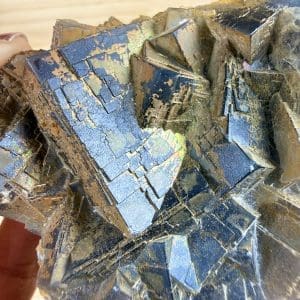 Alternative view of Gele Baluchistan regenboog fluoriet cluster - 38