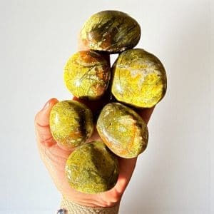 Handstenen - groene opaal