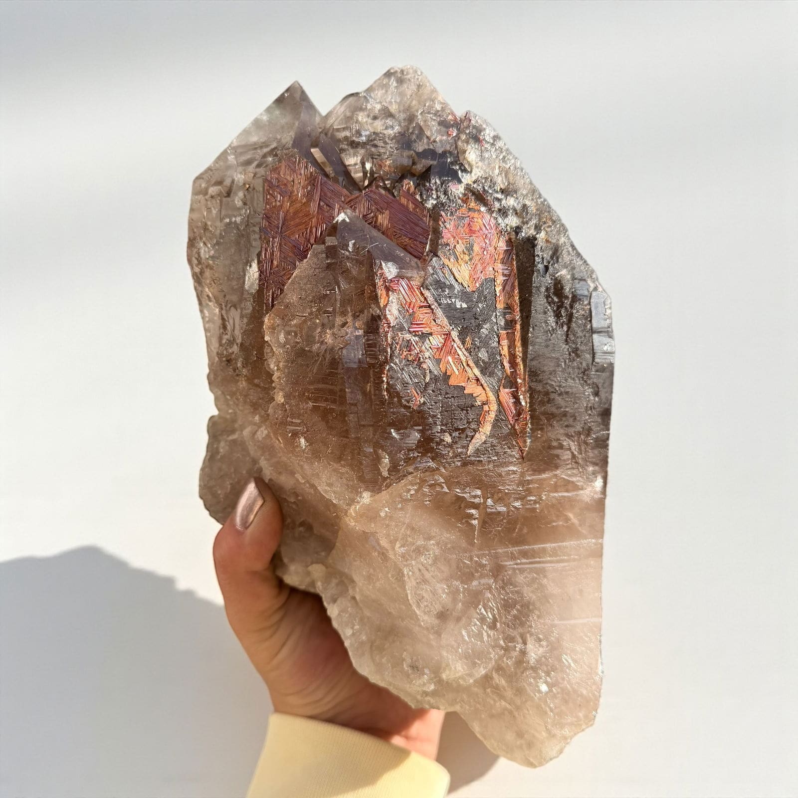 STATEMENT PIECE! 4,25 kg Sageniet op rookkwarts