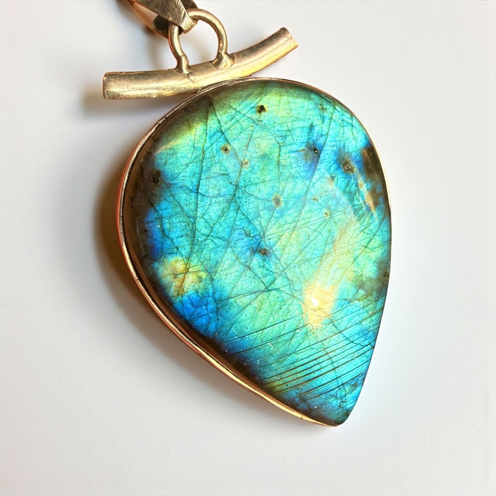 925 zilveren hanger - Labradoriet - 1 - Afbeelding 2