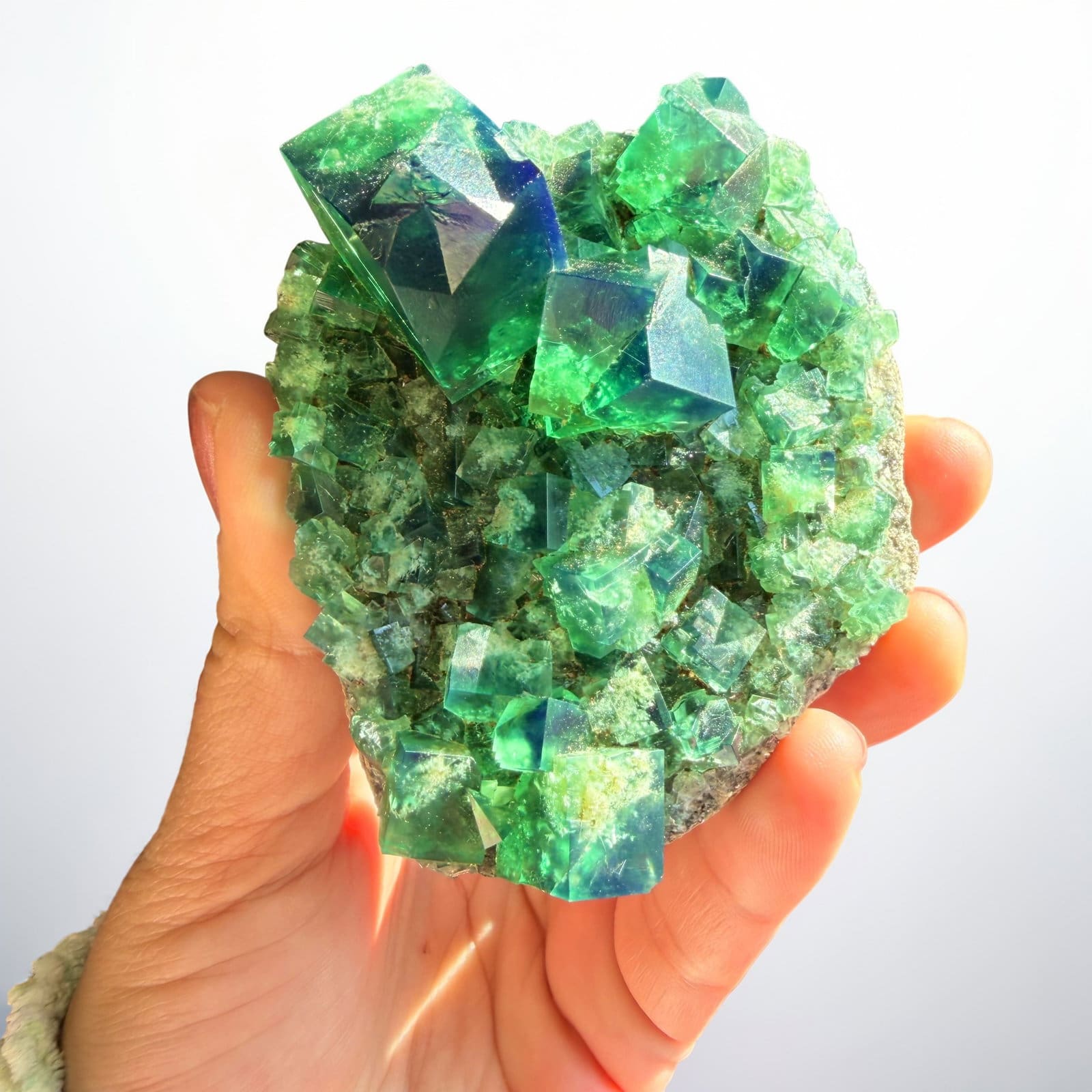 Daglicht fluoriet - Weardale - Pocket 42 cluster - 2