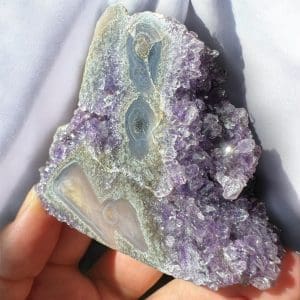 Oog Amethist cluster (stalactiet) - 19
