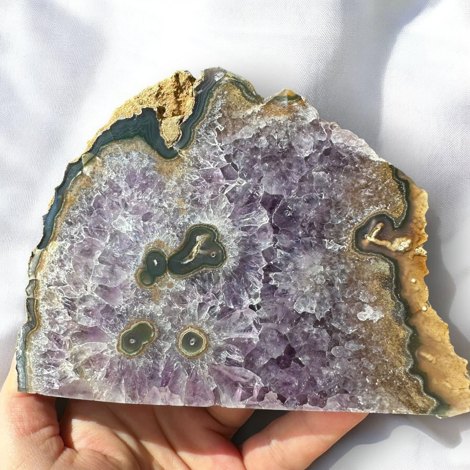 Oog Amethist cluster (stalactiet) - 45