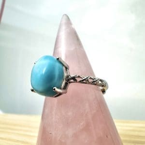 Alternative view of 925 sterling zilveren ring – 113 - Larimar