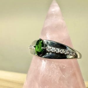 Alternative view of 925 sterling zilveren ring – 83 - Chrome Diopside