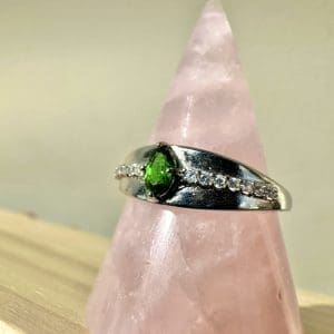 Alternative view of 925 sterling zilveren ring – 85 - Chrome Diopside