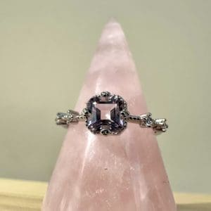 925 sterling zilveren ring – 88 - Amethist