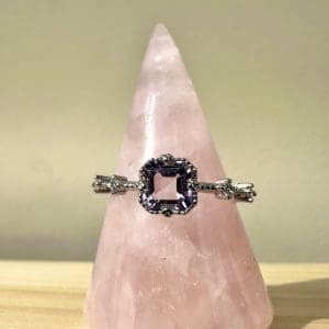925 sterling zilveren ring – 89 - Amethist