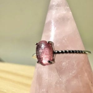 Alternative view of 925 sterling zilveren ring – 96 - Roze Toermalijn