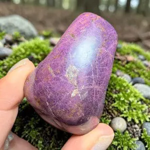Purpuriet handsteen, half gepolijst - 5