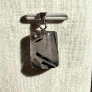 925 zilveren hanger - Toermalijnkwarts - 62